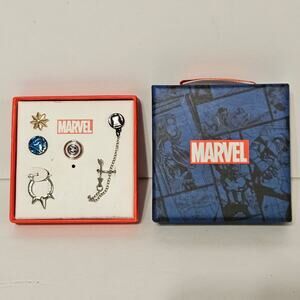 Marvel Superhero Avengers Icons Earrings Set Disney Captain America Hawkeye